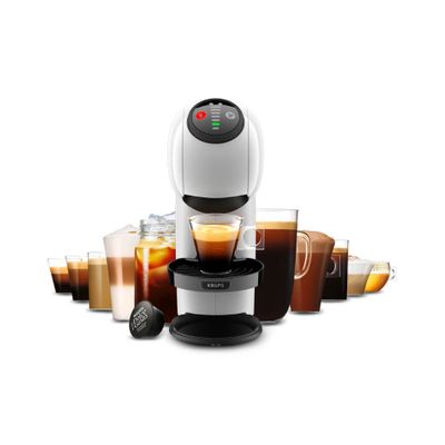 Espressor cu capsule KRUPS NESCAFÉ® Dolce Gusto® Genio S KP243110, 1500W, 15 bari presiune, rezervor 0.8 L, funcție XL, peste 30 rețete băuturi, alb