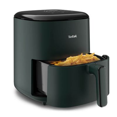 Friteuză cu aer cald Tefal Easy Fry Max EY245310, 1500W, 5L, 10 programe automate, ecran tactil, vas antiaderent, oprire automată, verde