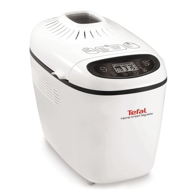 Mașină de pâine Home Bread Baguette PF610138, 1600 W, 16 programe, pornire programabilă, păstrare la cald, tavă pătrată, cu înveliș antiaderent, 5 accesorii, carte de rețete, 1.5 KG, alb