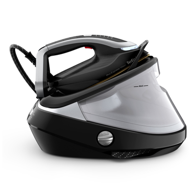 Stație de călcat de înaltă presiune  Pro Express Vision Tefal GV9821E0, Smart LED Vision, 3000 W, 180 g/min, 9 bari, 800 g/min, tehnologie Smart Steam, tehnologia silențioasă, colector calcar, negru & argintiu