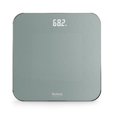 Cântar de baie Tefal Classic PP1903V0, 180 KG, gradații la 100 g, 31 x 31 cm, sticlă, gri