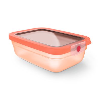 Caserolă Tefal ONEClick N1210810, 1.2 L, plastic, închidere 100% etanşă, fără BPA, portocaliu