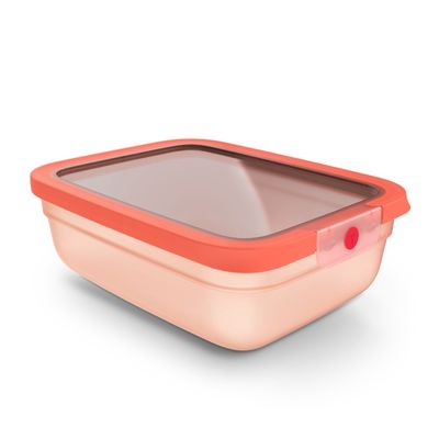 Caserolă Tefal ONEClick N1211410, 2.3 L, plastic, închidere 100% etanşă, fără BPA, portocaliu