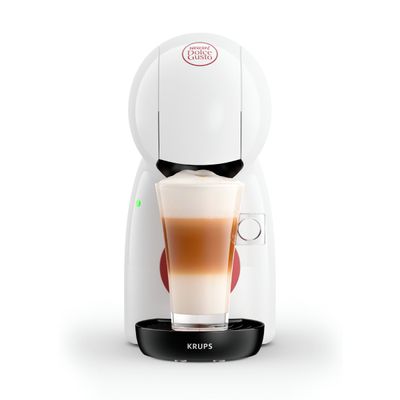 Espressor cu capsule Krups NESCAFÉ® Dolce Gusto® Piccolo XS KP1A0131, 1600W, 15 bari, rezervor apa 0.8L, bauturi reci & calde, alb & rosu