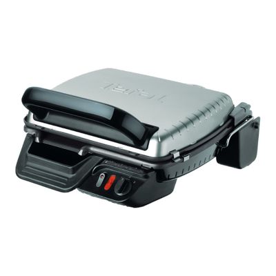 Grătar electric Tefal Compact Grill GC305012, 2000W, plăci detașabile, înveliș antiaderent, termostat ajustabil, negru & argintiu