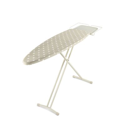 Masă de călcat TI1200E1, suprafață 124 x 40 cm, înălțime până la 93 cm, husă bumbac și spumă, 6 KG, inox, alb / negru