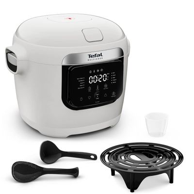 Multicooker Tefal Multicook Basic MY700BF0, 700W, 6 L, 10 programe de gătire, temperatură ajustabilă, funcție păstrare la cald, bol cu 2 mânere, alb
