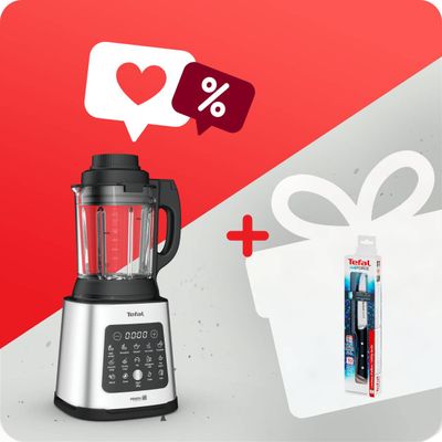 Pachet PROMO Blender Tefal PerfectMix Cook BL83SD30 & Cuțit universal Ice Force K2320914