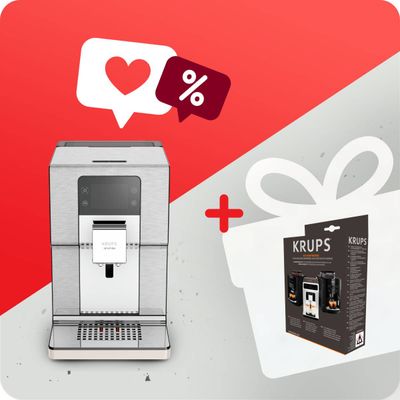 Pachet PROMO Espressor automat Krups Intuition Experience+ EA877A10 & Kit pentru intretinere Krups XS530010 pentru Espressoare