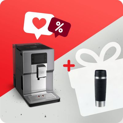 Pachet PROMO Espressor automat Krups Intuition Preference+ EA875E10 & Termos Tefal Travel Mug Classic N2022010