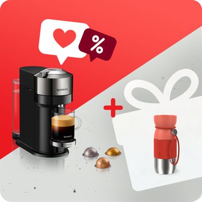 Pachet PROMO Espressor Nespresso by Krups Vertuo Next Deluxe XN910C10 & Termos Tefal beYou N2191510