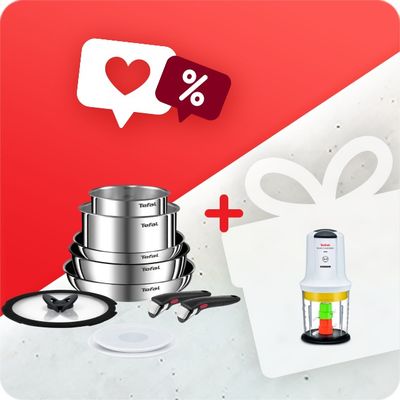 Pachet PROMO Set de 10 piese Ingenio Emotion L897SA74 & Minitocător Multi Moulinette 6 în 1 MQ723138