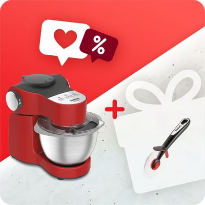 Pachet Tefal robot de bucătărie Wizzo QB317538 și cuțit pentru pizza Ingenio K2071114