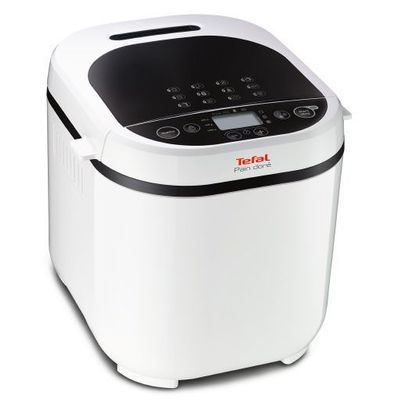 Mașină de pâine Pain Dore PF210138, 720 W, 12 programe, pornire programabilă, păstrare la cald, tavă pătrată, cu înveliș antiaderent, 3 accesorii, carte de rețete, 1 KG, alb