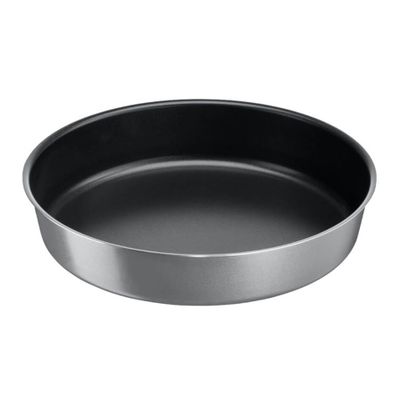 Tavă de copt rotundă Tefal La Recyclée J5709702, 26 cm, înveliș antiaderent, aluminiu, gri