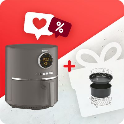 Pachet PROMO Friteuza cu aer cald Tefal Ultra Fry Digital EY111B15 & Set 4 accesorii 17cm friteuze Basket set XL Tefal XA112010