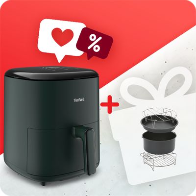 Pachet PROMO Friteuză cu aer cald Tefal Easy Fry Max EY245310 & Set 4 accesorii 17cm friteuze Basket set XL Tefal XA112010