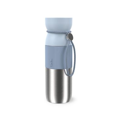 Termos Tefal beYou N2192210, inox, 0.5 L, fără BPA, 100% etanș, capac Quick Press, argintiu & albastru