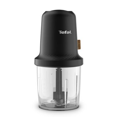 Tocător Tefal Eco Respect MQ80E838, 500W, 3 funcții - amestecare, tocare, maruntire, 2 lame din inox, recipient 500 ml, negru