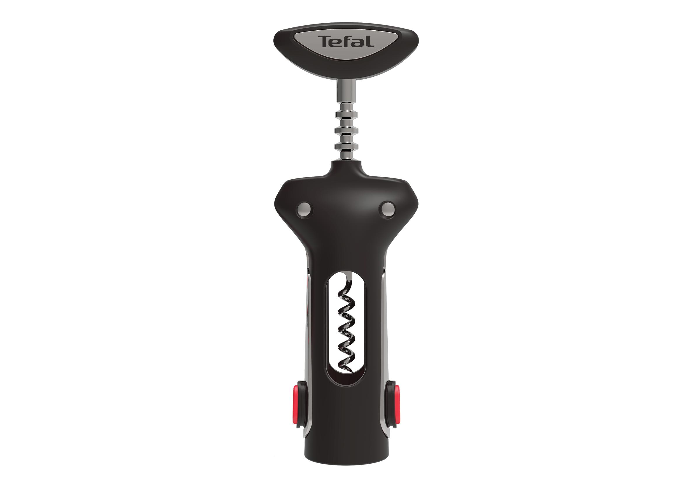 Tirbușon Ingenio K2073414, calitate premium, design inovator, fără BPA sau ftalați, 2 în 1, plastic, negru