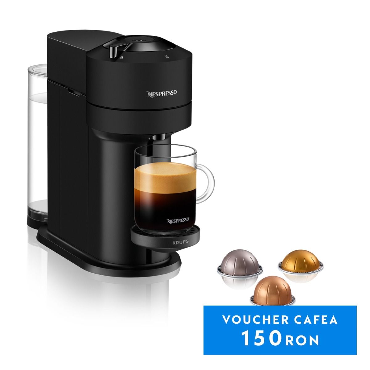 Espressor cu capsule Nespresso Vertuo Next by Krups XN910N10