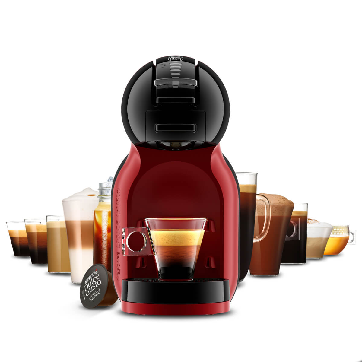 Espressor cu capsule Krups NESCAFÉ® Dolce Gusto® Mini Me KP123H10, 1500 W, 15 bari, capacitate rezervor 0.8L, Tehnologia Play &amp; Select, functie Eco, r