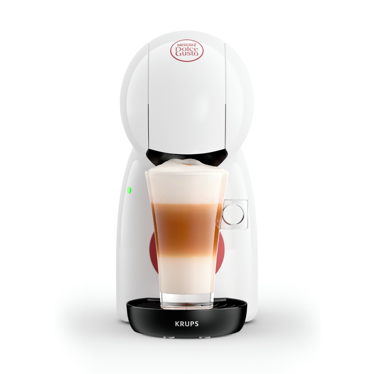 Espressor cu capsule Krups NESCAFÉ® Dolce Gusto® Piccolo XS KP1A0131, 1600W, 15 bari, rezervor apa 0.8L, bauturi reci &amp; calde, alb &amp; rosu