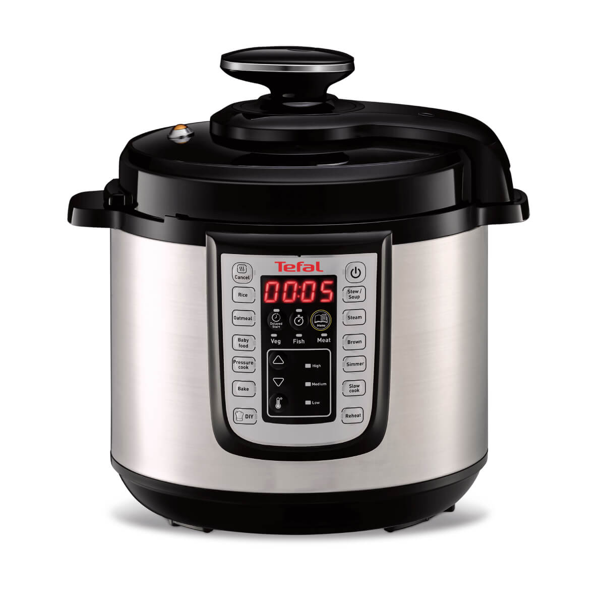 Oală sub presiune electrică Tefal One Pot CY505EE0, 1200W, 5.8L, 25 de programe, funcție păstrare la cald, temperatură - timp ajustabile, negru &amp; argi