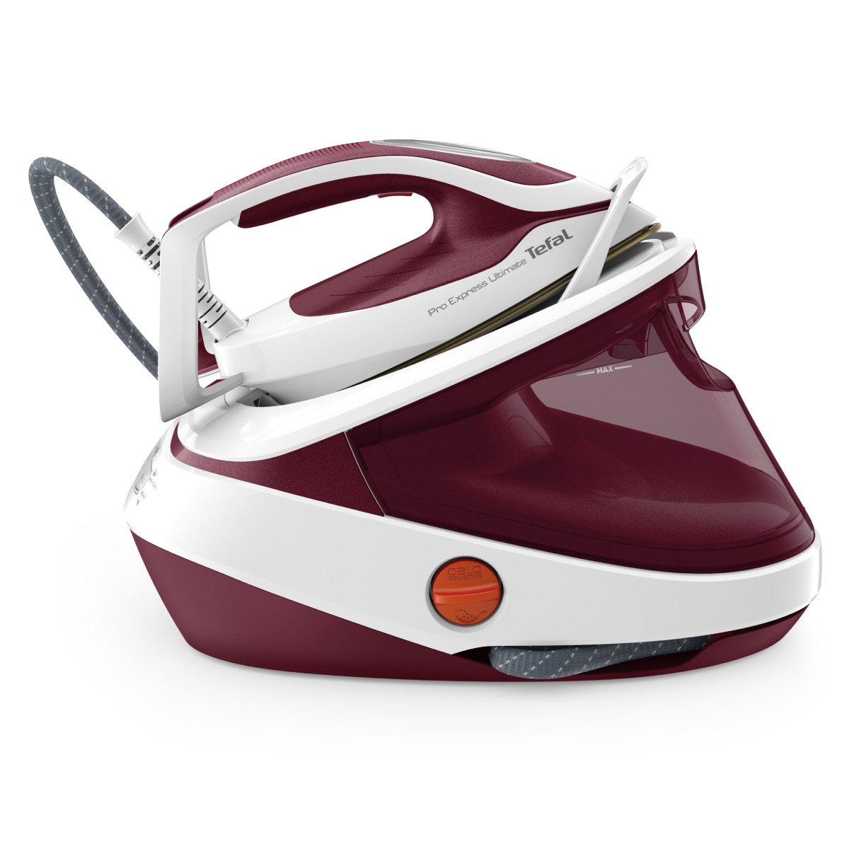 Stație de călcat cu abur Tefal Pro Express Ultimate GV9711E0, 3000W, 7.5 bari, jet de abur 590 g/min, abur variabil 0-155 g/min, rezervor apă detașabi