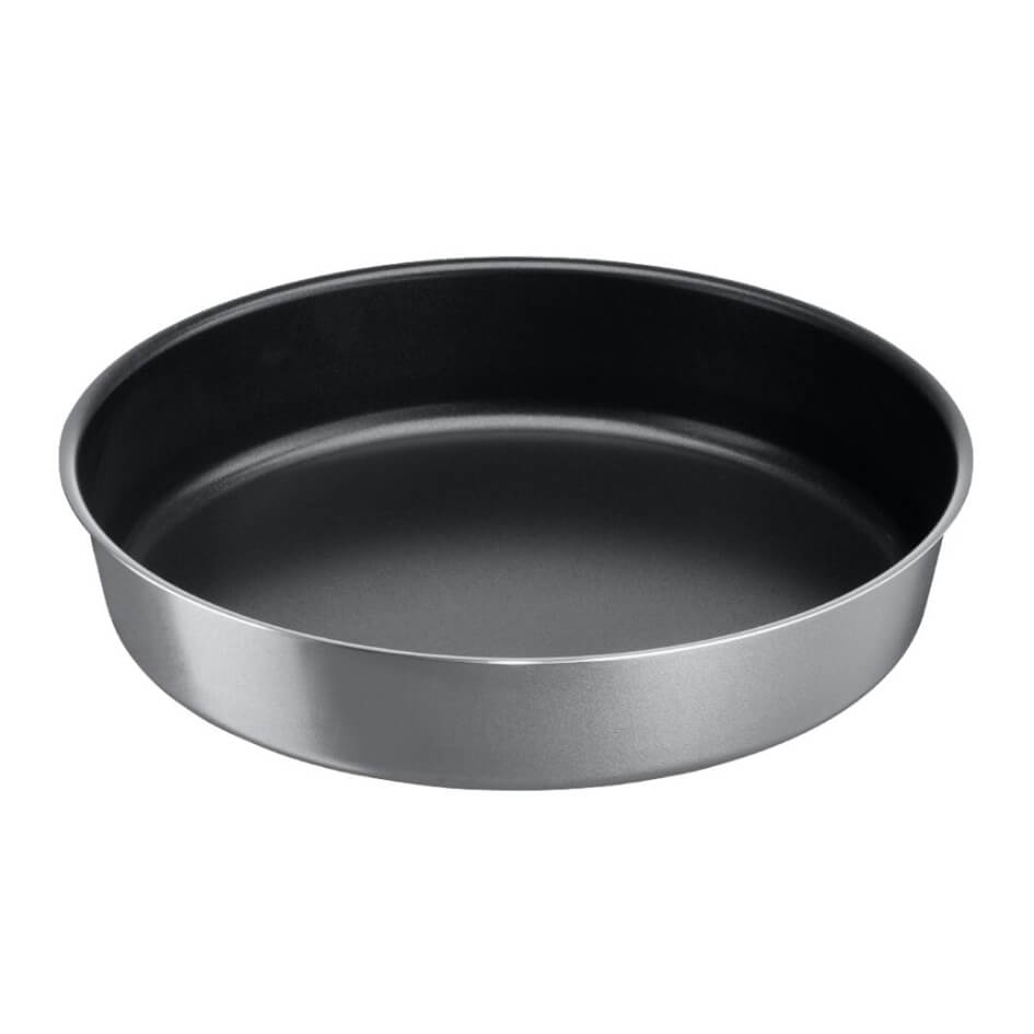 Tavă de copt rotundă Tefal La Recyclée J5709702, 26 cm, înveliș antiaderent, aluminiu, gri