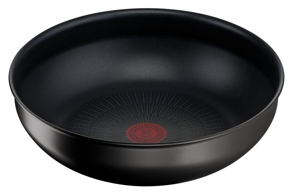 Wok Tefal Ingenio Unlimited 26 cm L7637732, invelis antiaderent Titan, inductie, negru